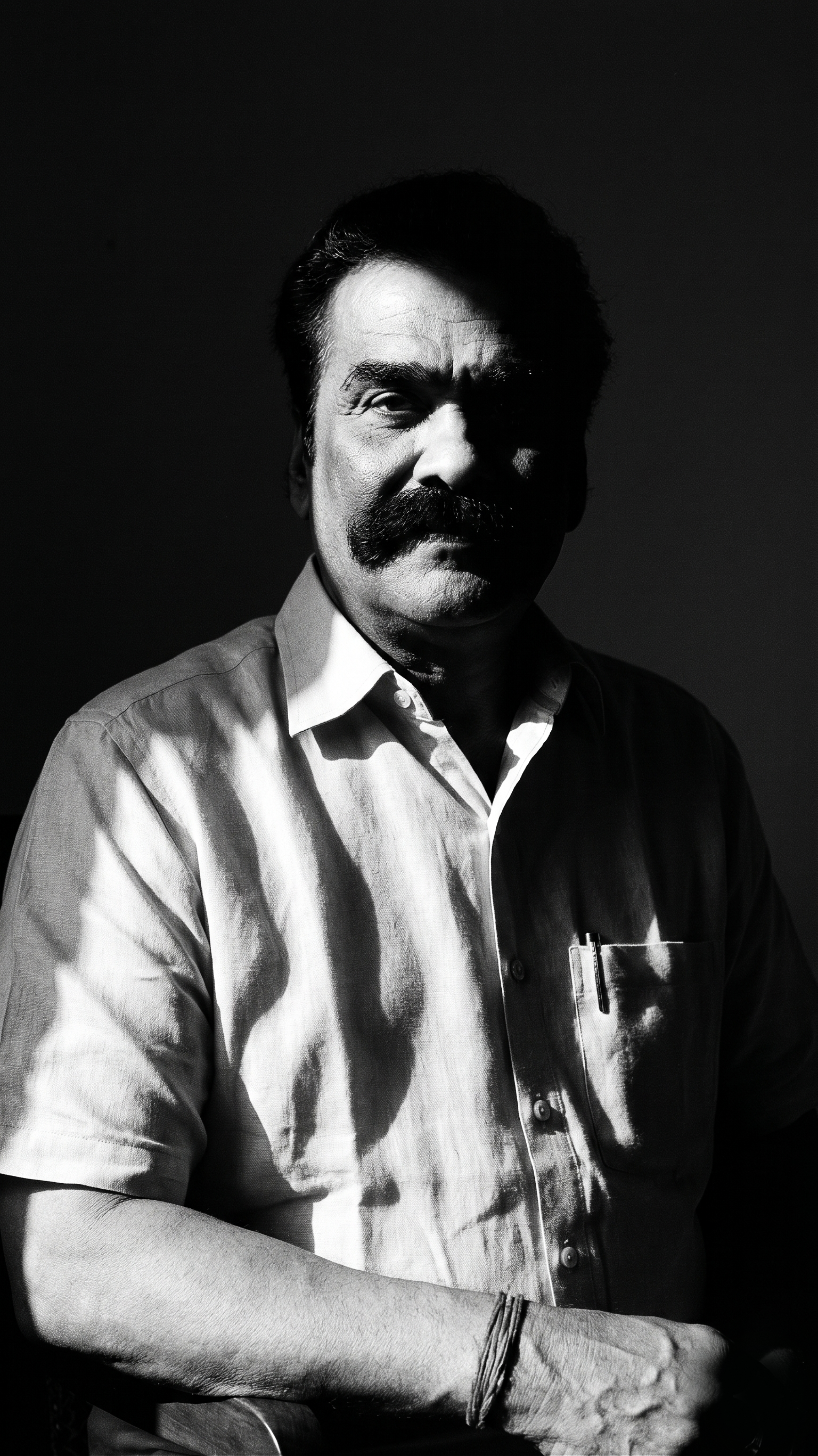 Ajay Munshi in a leadership meeting — Nagar Palika Chairman, 2000
